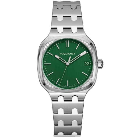 Pequignet Montre Pequignet Manufacture Concorde 20 Diamants - 36mm Automatique Cadran Vert - 9046499