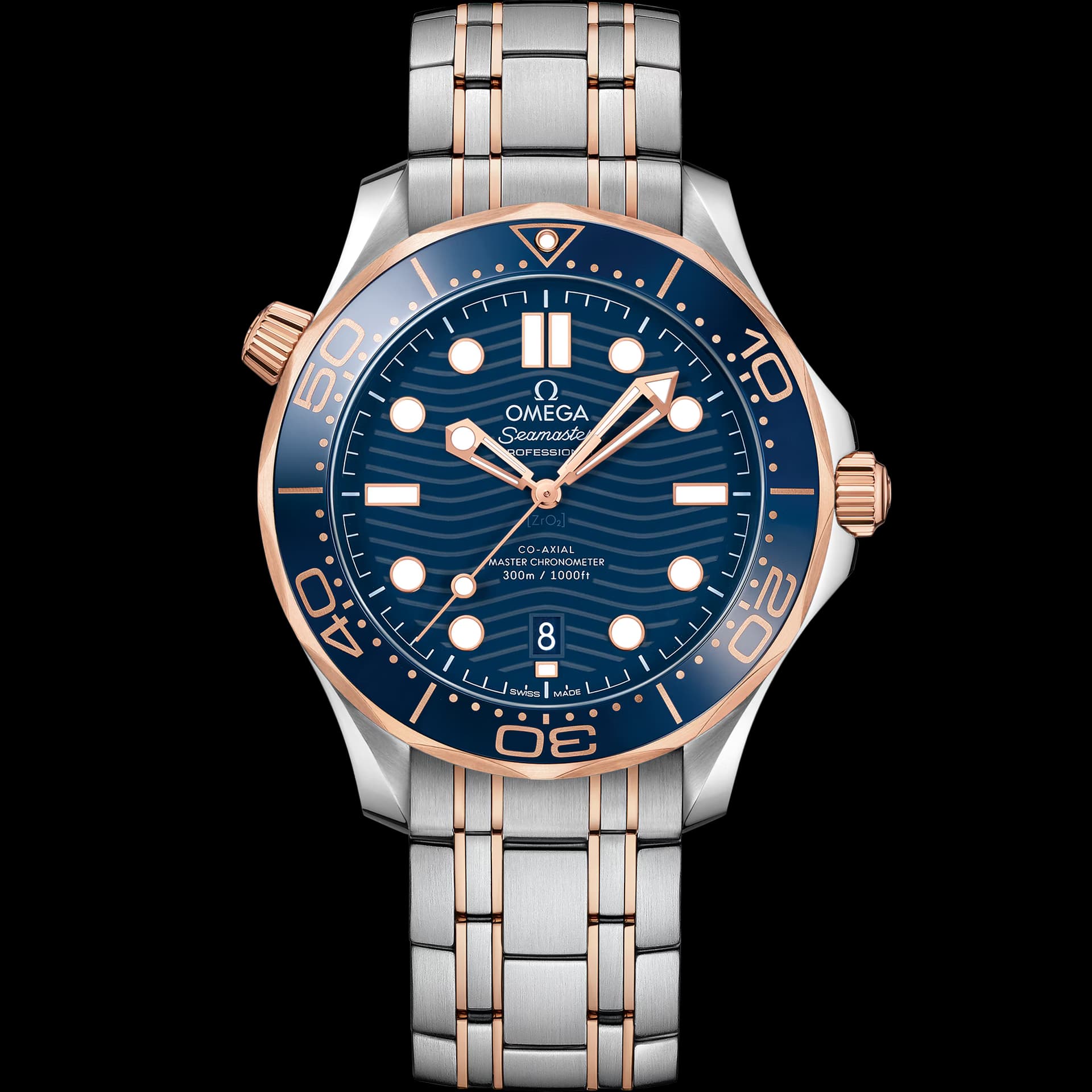 Omega Seamaster 42 mm, acier - or « Sedna™ » sur acier - or « Sedna™ »