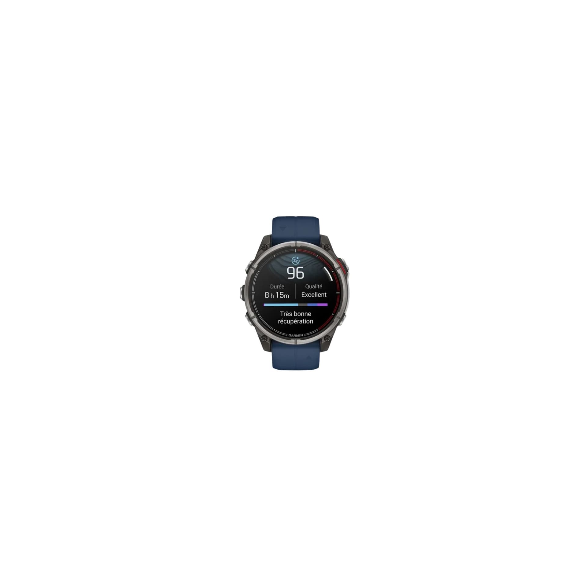 Garmin Montre Garmin Quatix 8 Edition AMOLED GPS bracelet silicone bleu 47 mm