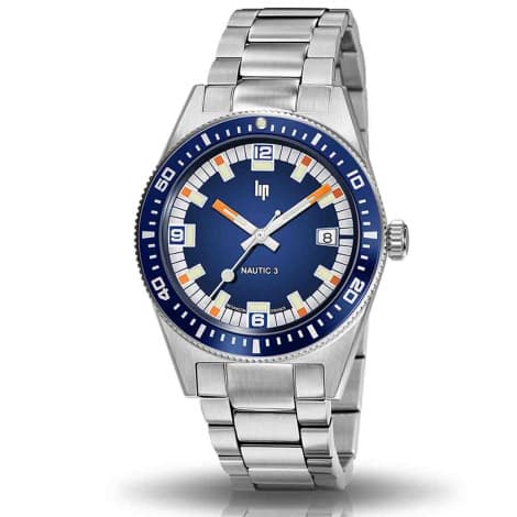 Lip Montre Lip Nautic 3 671853- Homme - cadran Bleu- 39 mm - Acier inoxydable