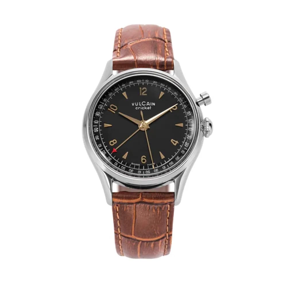 Vulcain Cricket Tradition 36 Mm Black & Gold