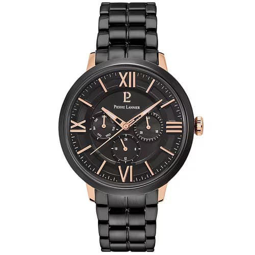Pierre Lannier Montre Homme PIERRE LANNIER BEAUCOUR en Acier Noir Etanche