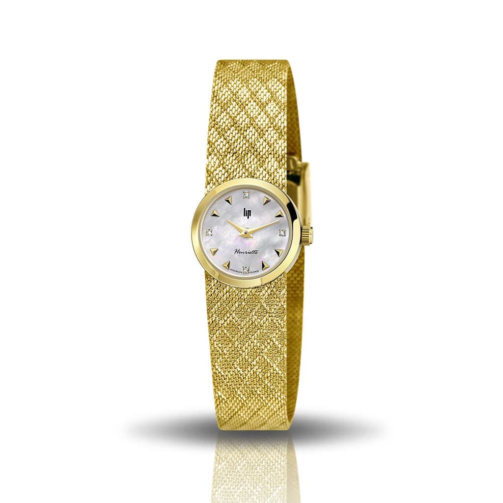 Lip Montre Lip Henriette 671453- Femme - cadran - 22 mm - acier doré 316 L poli