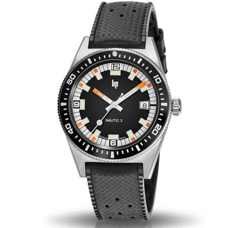 Lip Montre Lip Nautic 3 671850- Homme - cadran Noir- 39 mm - Acier inoxydable