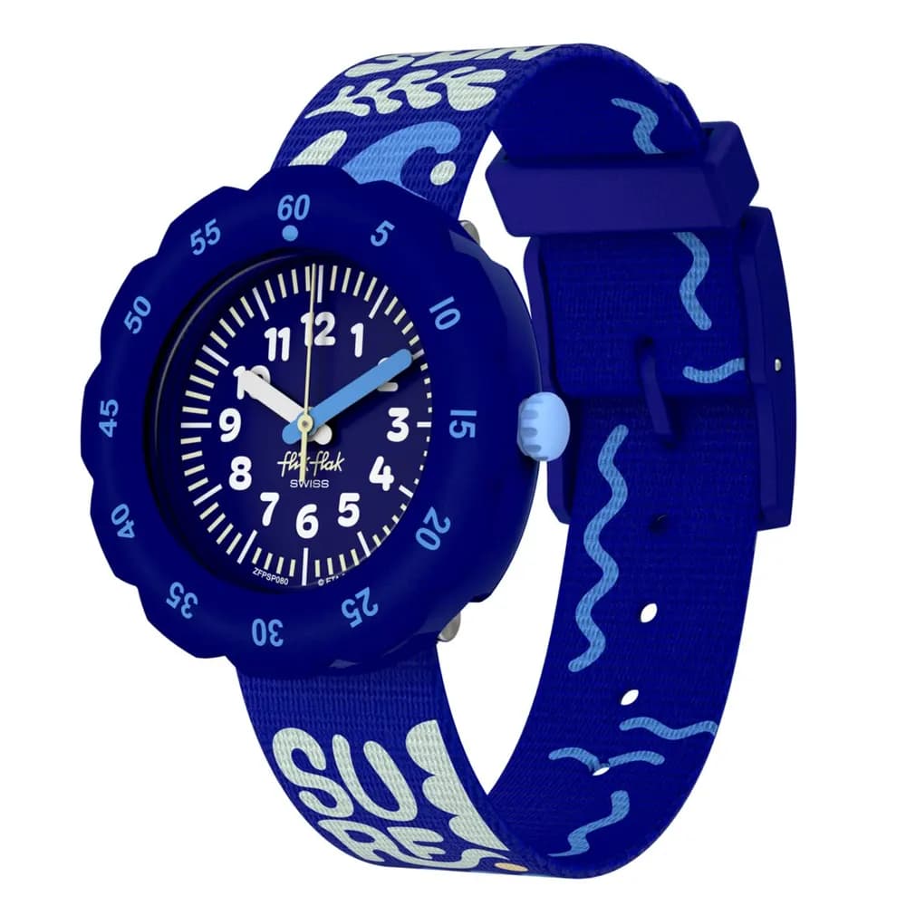 Flik Flak Montre Enfant Island greetings Bleu