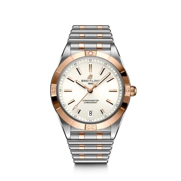 Breitling Montre Femme Breitling Chronomat Automatique 36mm Boîtier Acier &amp; Or Rouge Cadran Argent
