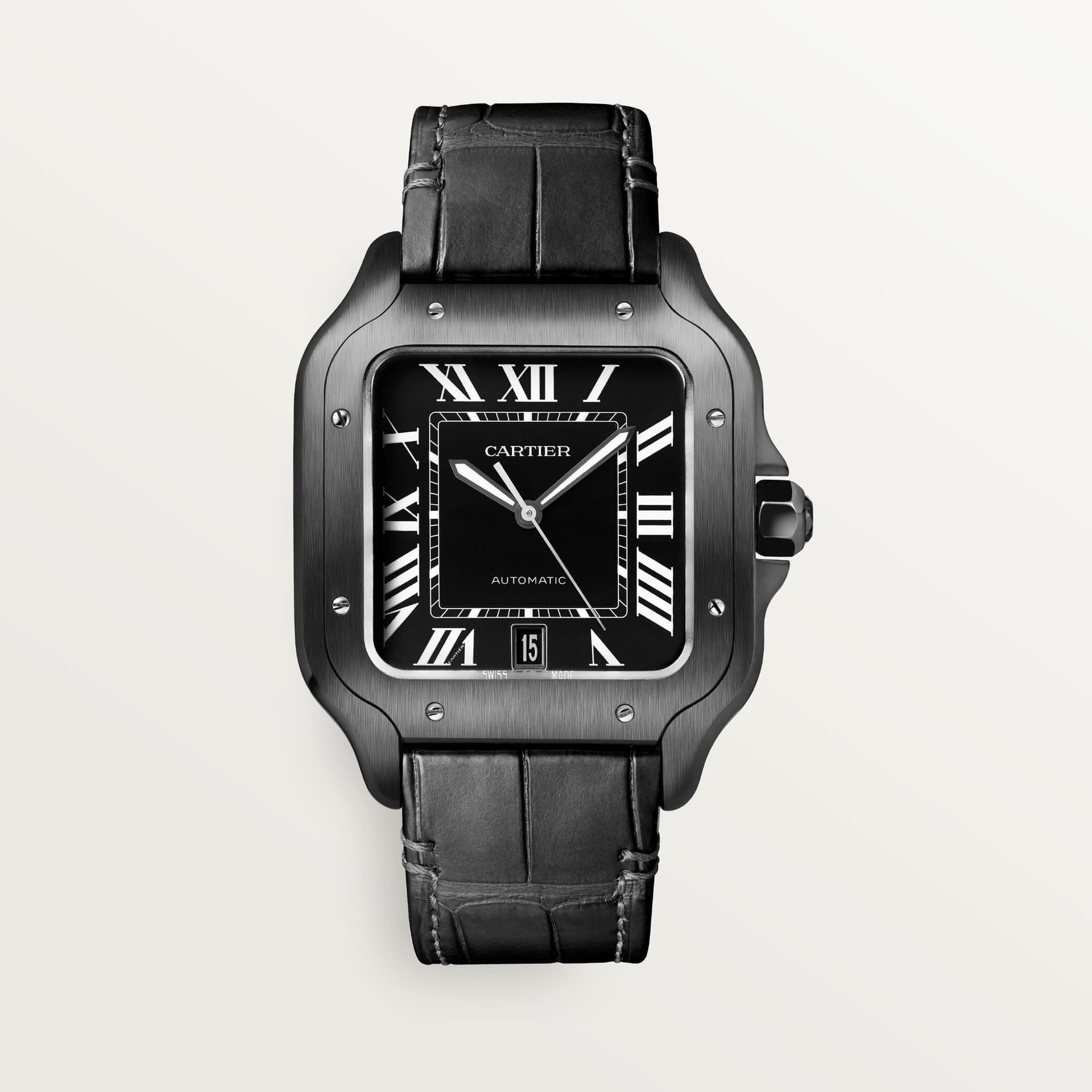 Santos de Cartier — cadran noir 40 mm