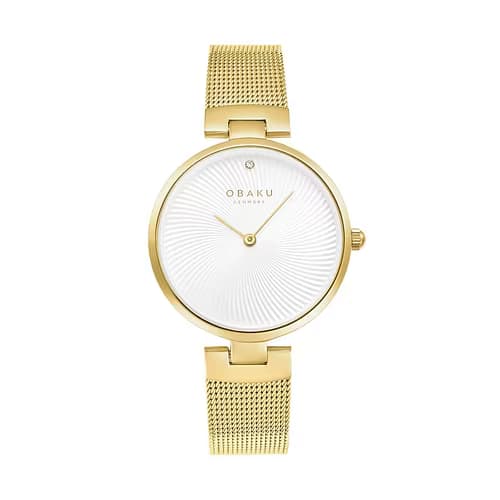 Obaku Montre Femme OBAKU DIAMANT en Acier Jaune