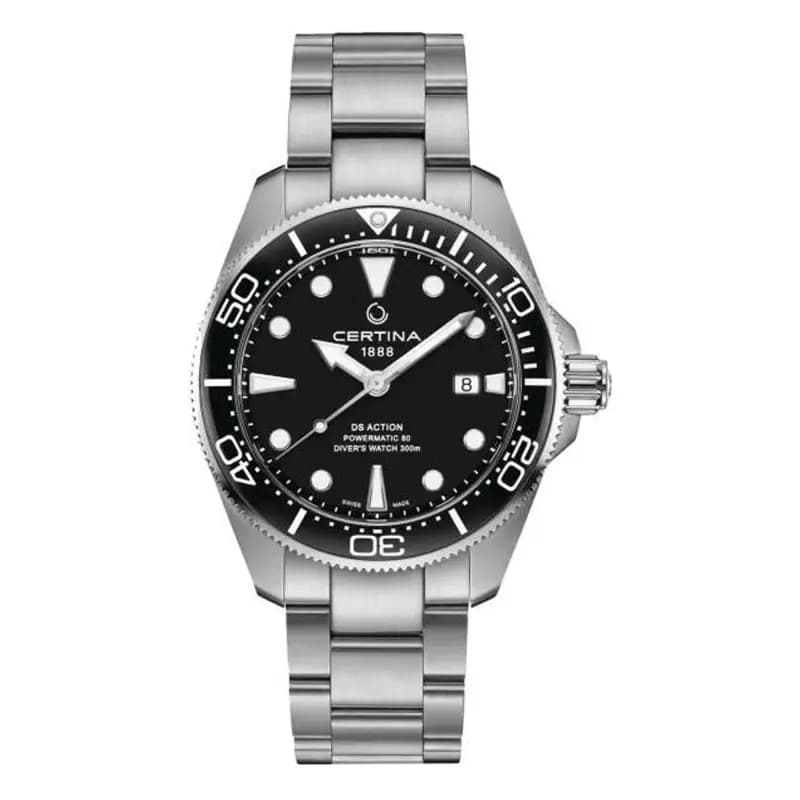 Certina Montre Certina DS Action Diver 43mm Powermatic 80 Automatique Cadran Noir