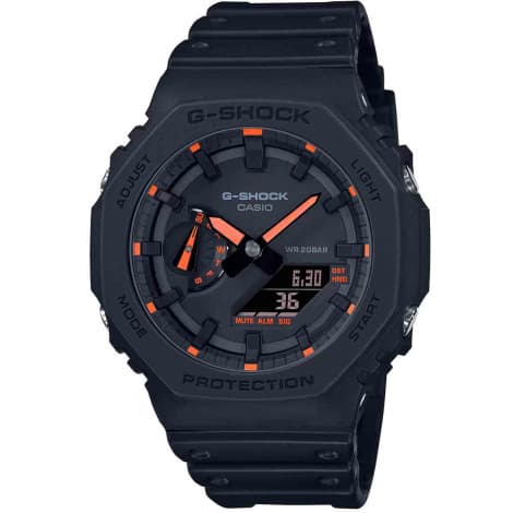 Casio Montre GShock Classic - Série GA-2100 - Noir & Orange 48.5 x 45.4 mm- GA-2100-1A4
