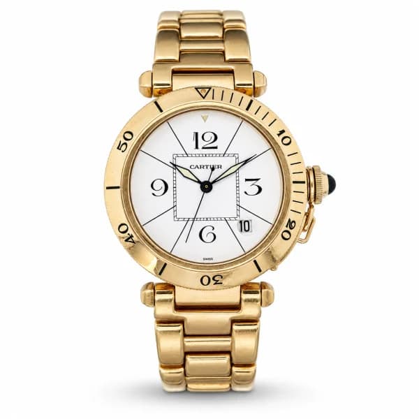 Daniel Gérard Montre Occasion Cartier Pasha Date 38mm Or Jaune Automatique