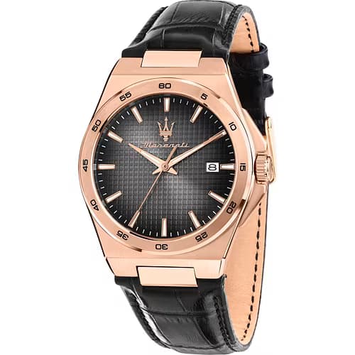 Maserati Montre Homme Maserati Cuir véritable Noir R8851153001