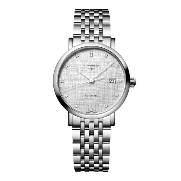 Longines Montre Longines elegant collection 29 mm Automatique Cadran Striped Silver Bracelet Acier