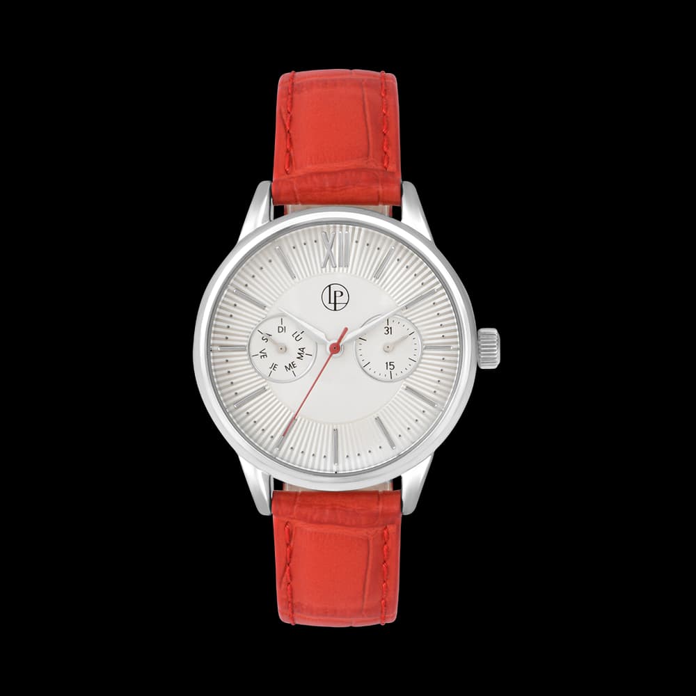 Louis Pion Montre quartz Femme Augustine Argenté, Blanc
