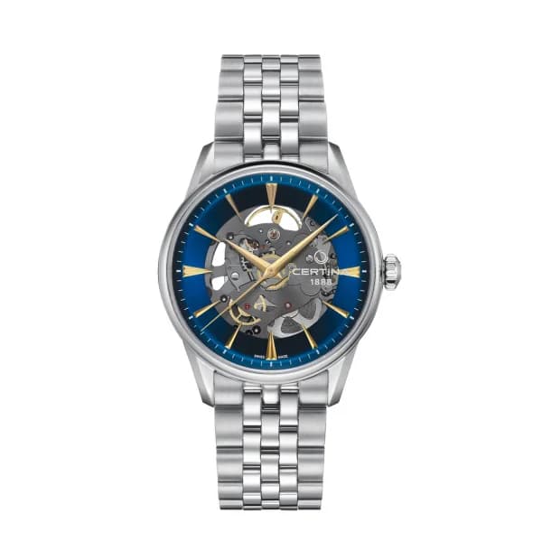 Certina Montre Certina DS-1 Skeleton Automatique Cadran Bleu
