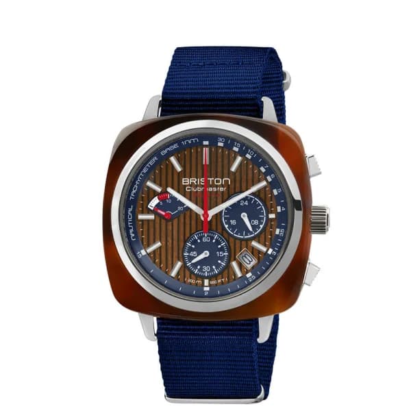Briston Montre Briston Clubmaster Regatta Cadran Noyer Bracelet Nato