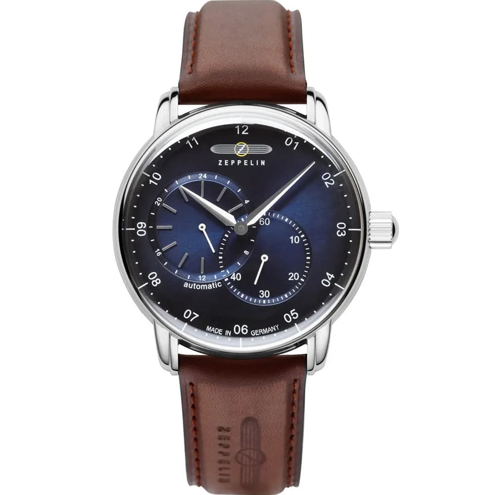 Zeppelin Montre Automatique Zeppelin Collection Captain's Line en Cuir Marron