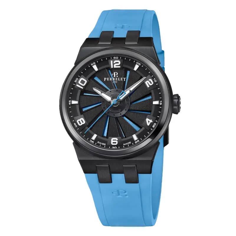 Perrelet Montre Turbine Titanium Ice Blue A4067/7