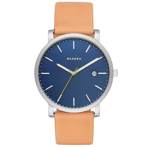 Skagen Montre Homme SKAGEN en Cuir Marron Etanche