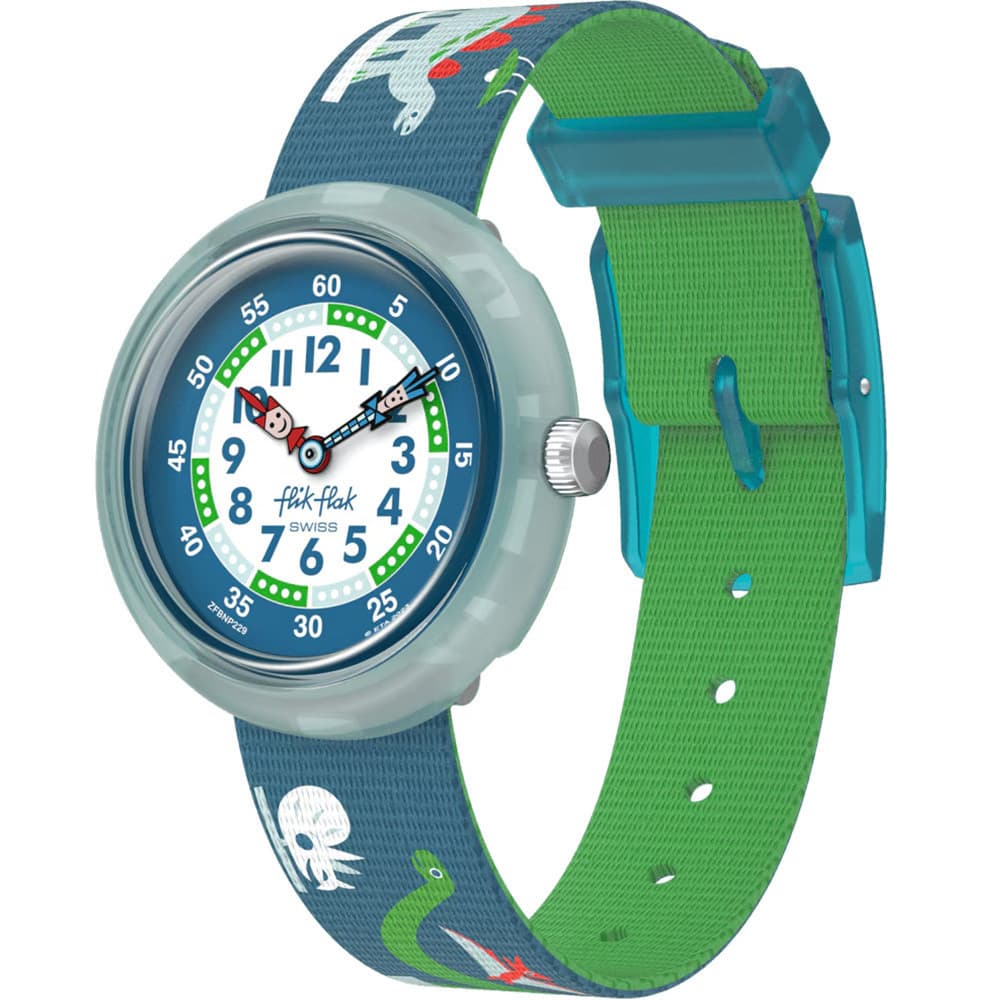 Flik Flak Montre Flik Flak Collection Living History en Biosource Bleu