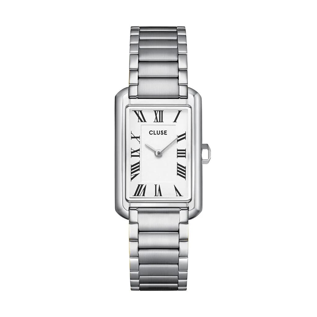 Cluse Belisenna Watch Steel, White, Silver Colour