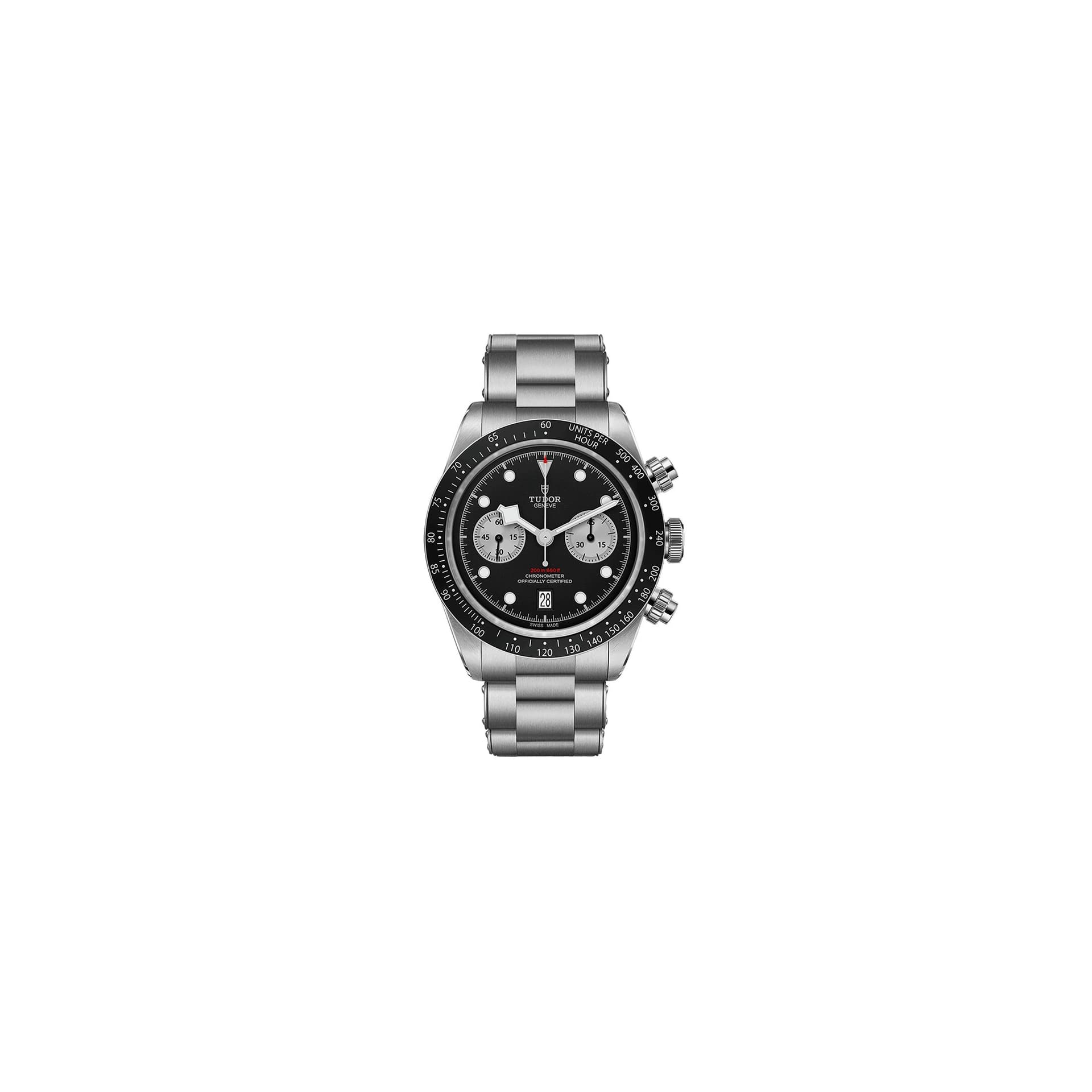 Tudor Montre Tudor Black Bay Chrono automatique cadran noir bracelet acier 41 mm