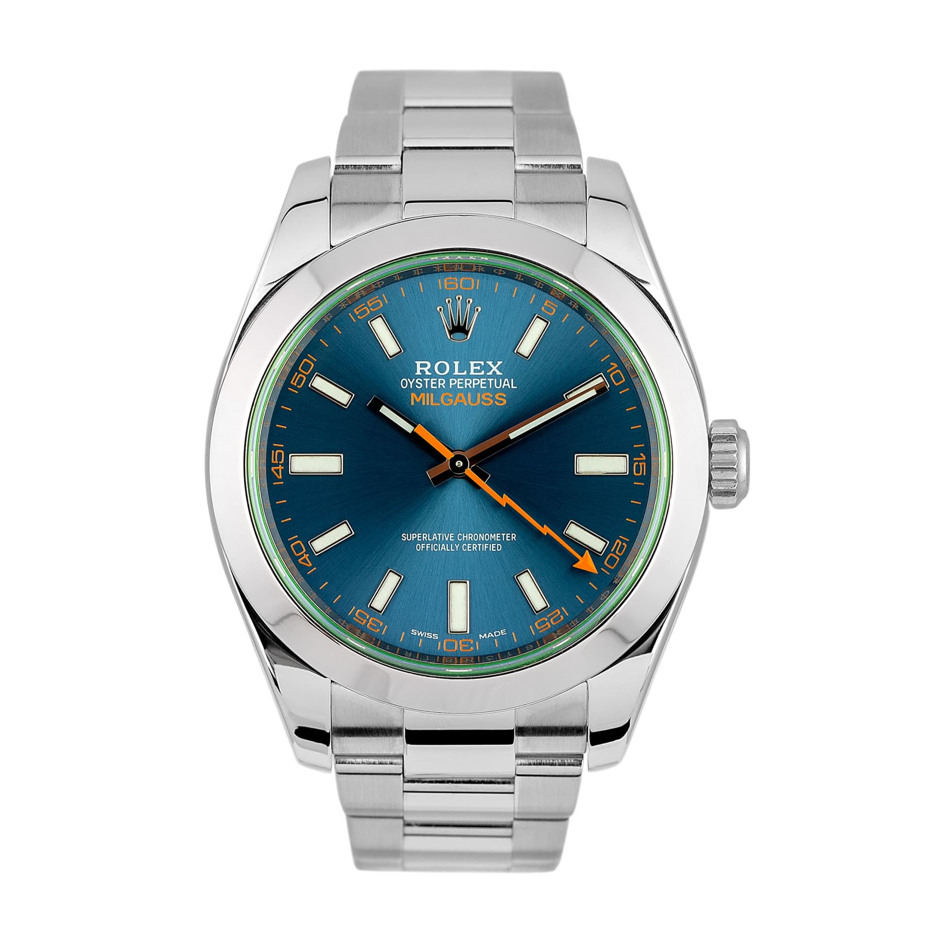 Rolex Milgauss — cadran bleu