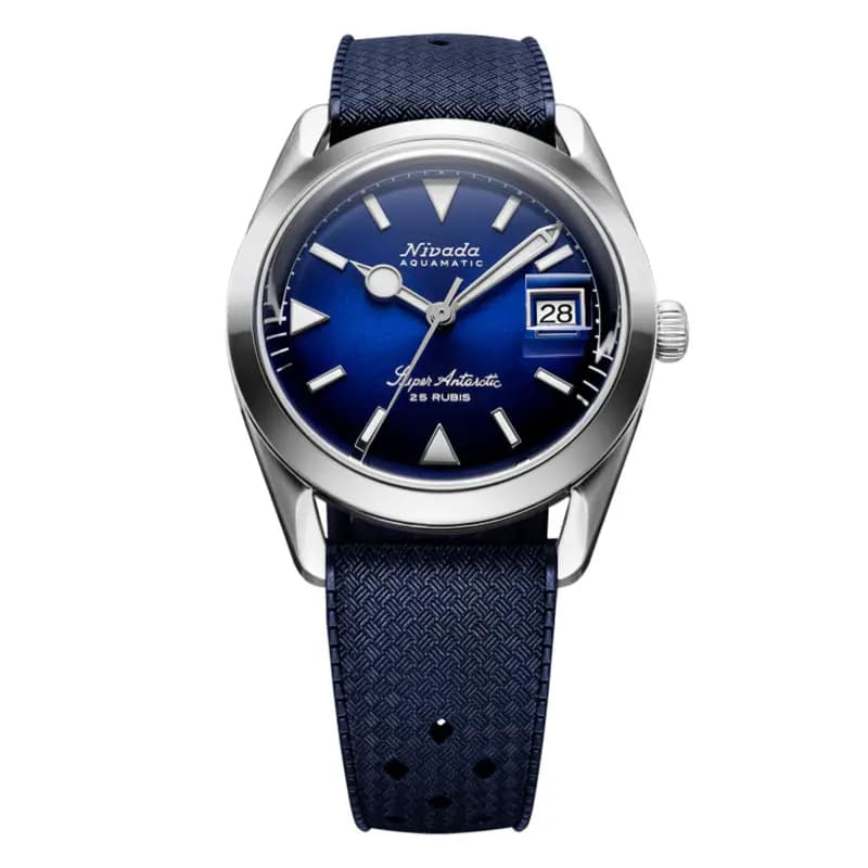 Nivada Grenchen Montre Super Antarctic Blue Automatic Date 32076A