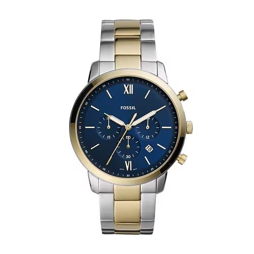 Fossil Homme — cadran bleu bicolore