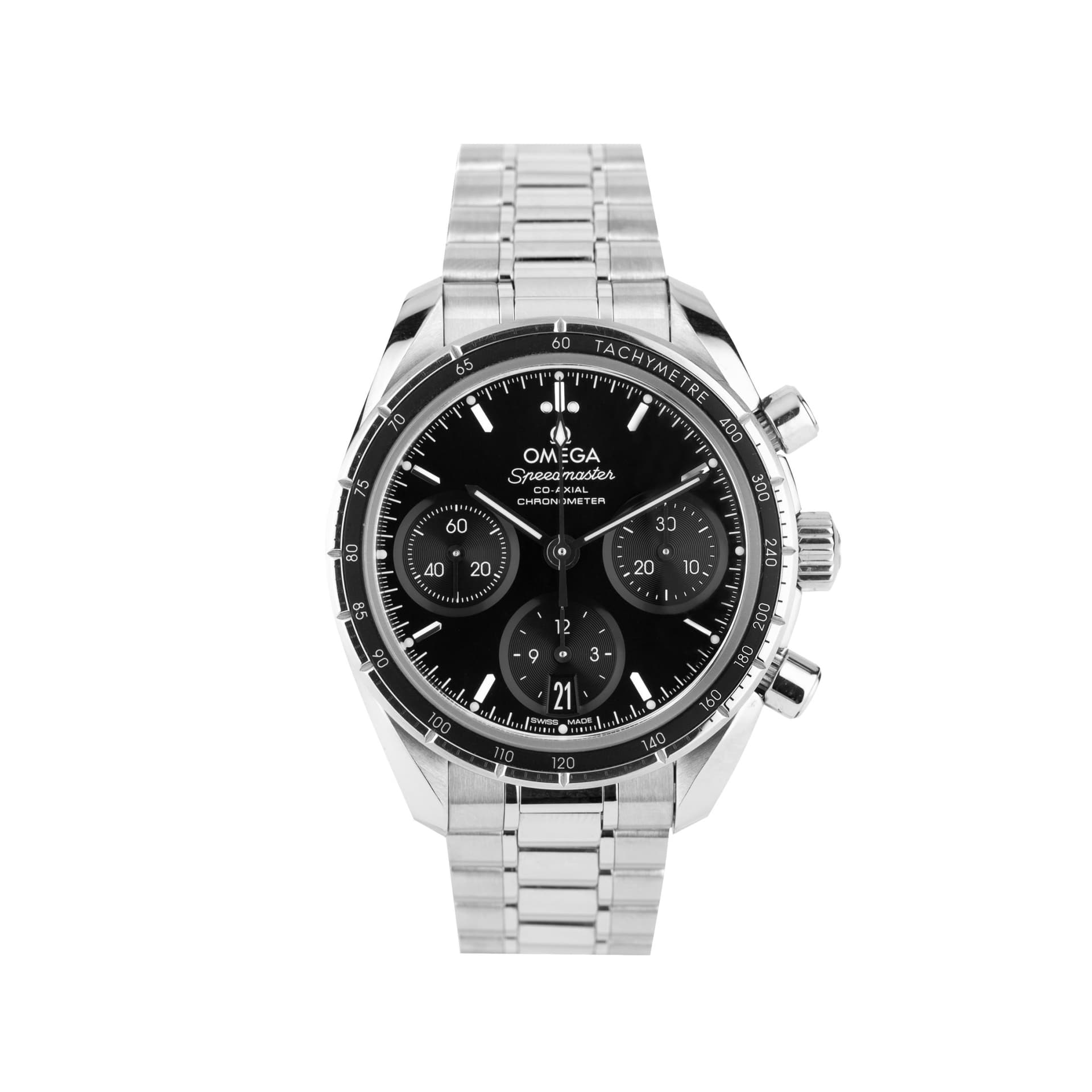 Omega Speedmaster 38 mm — cadran noir