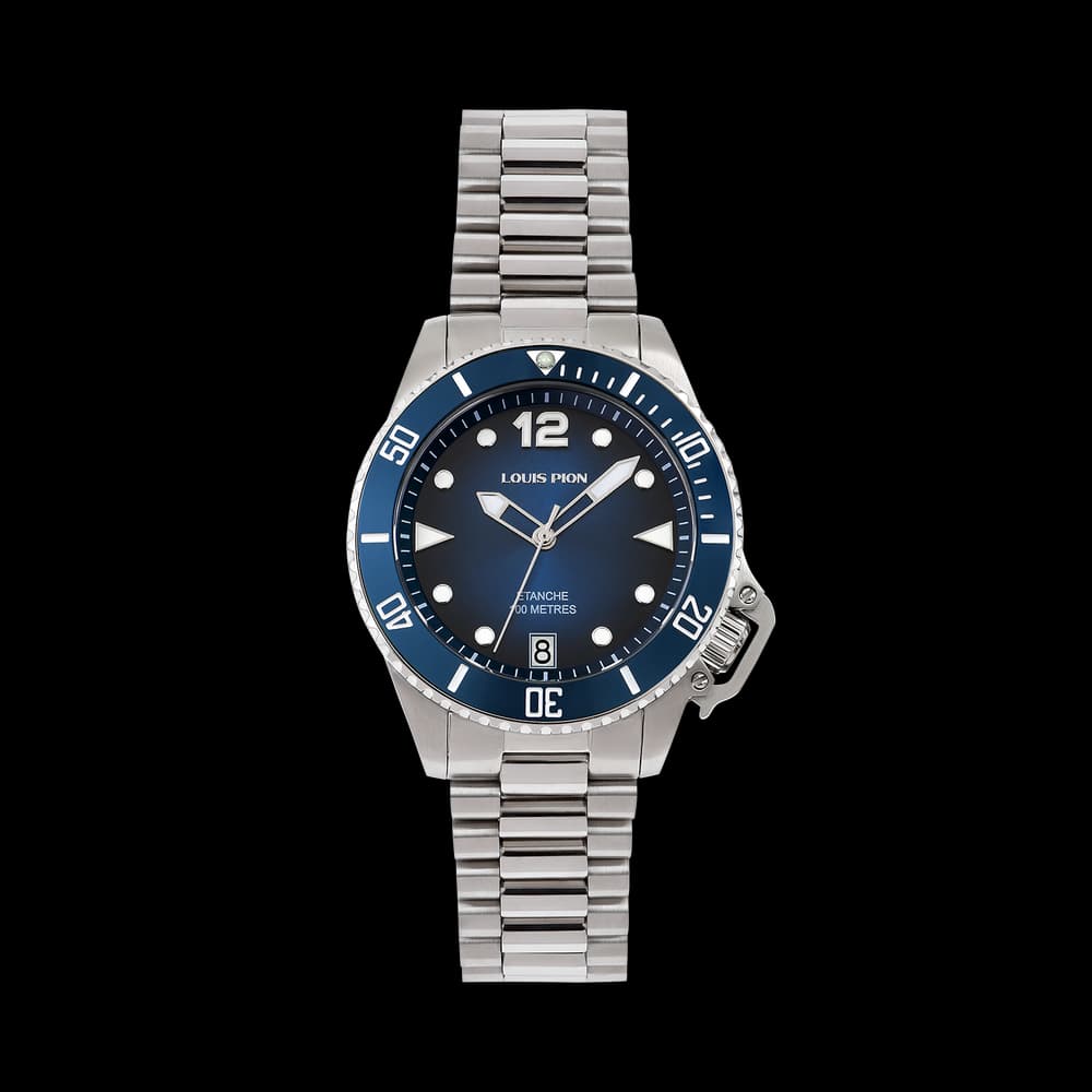 Louis Pion Montre quartz Homme Marin Bleu