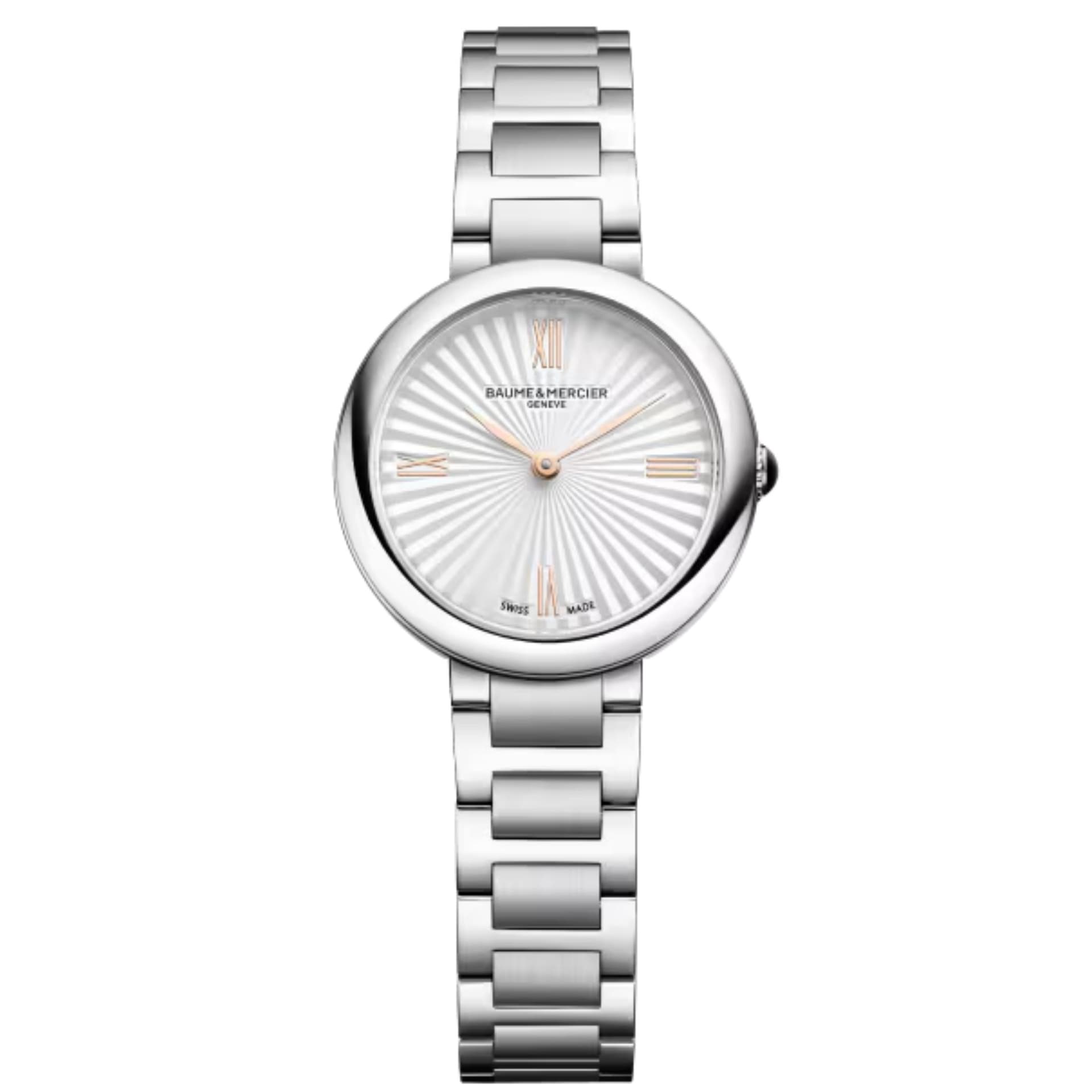 Baume & Mercier Montre Baume et Mercier Joia quartz cadran argenté bracelet acier 28 mm