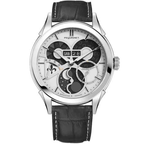 Pequignet Montre Pequignet Royale saphir - Cadran Blanc Éclipse Automatique Cadran Blanc - 9010823