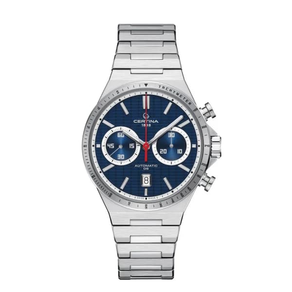 Certina Montre Certina DS-7 Chrono Auto Cadran Bleu Bracelet Acier inoxydable