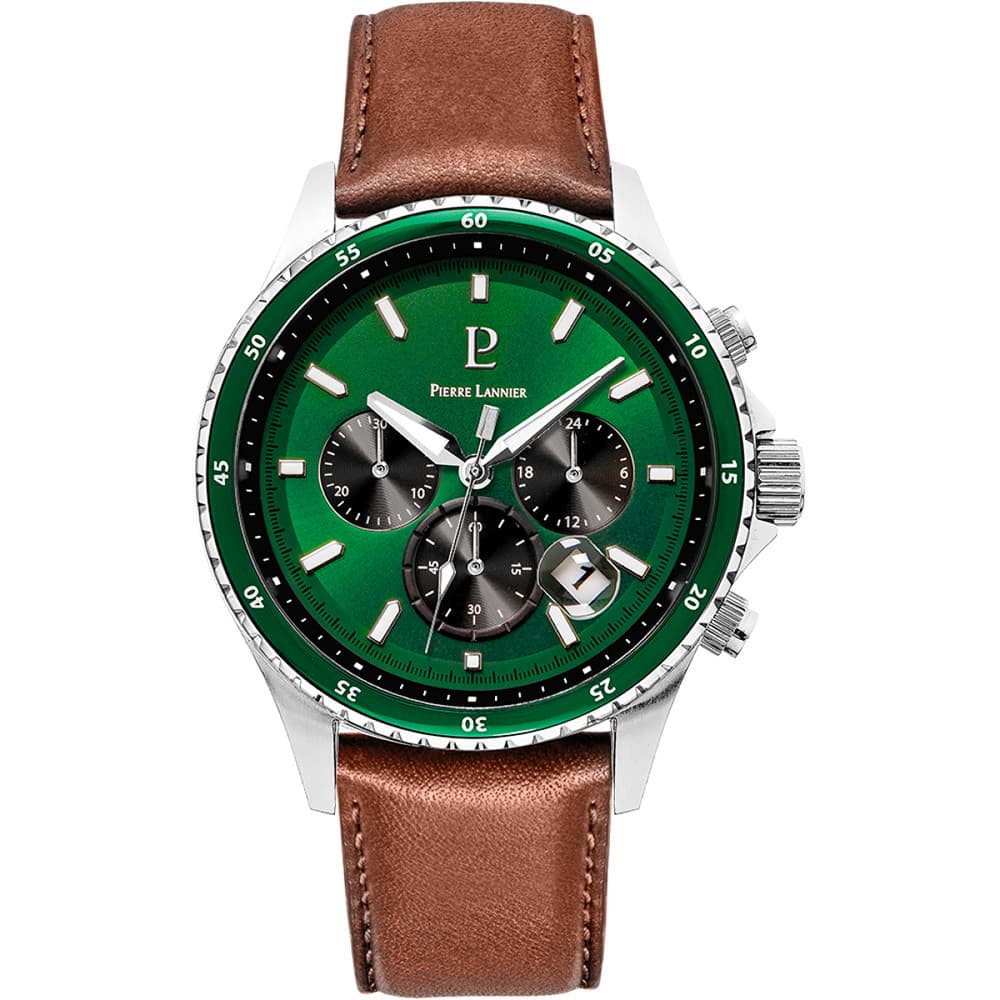 Pierre Lannier Montre Pierre Lannier Collection Cronos en Cuir Marron
