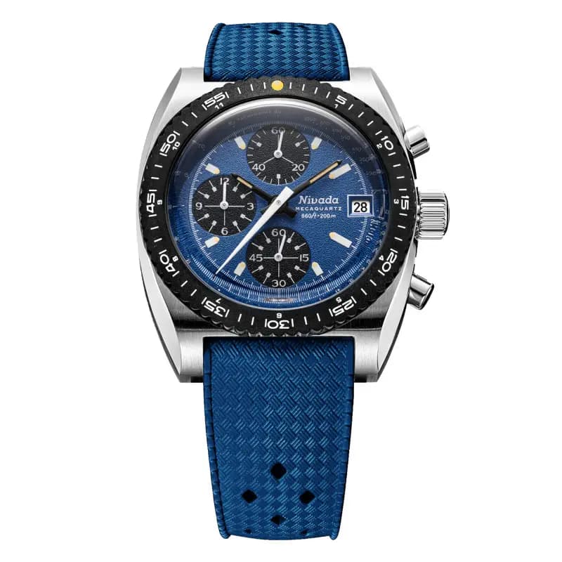 Nivada Grenchen Montre Autochron Mecaquartz Blue 77005Q