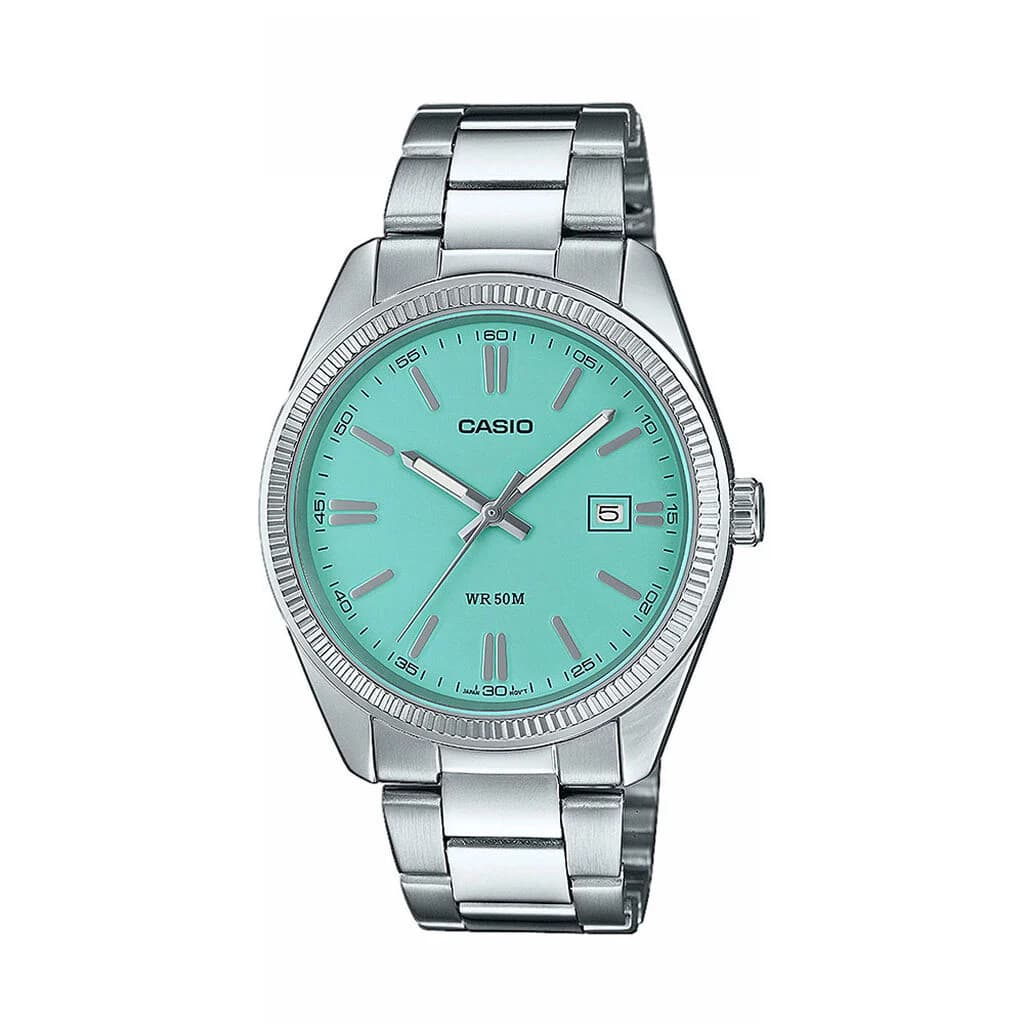 Casio Collection — cadran turquoise