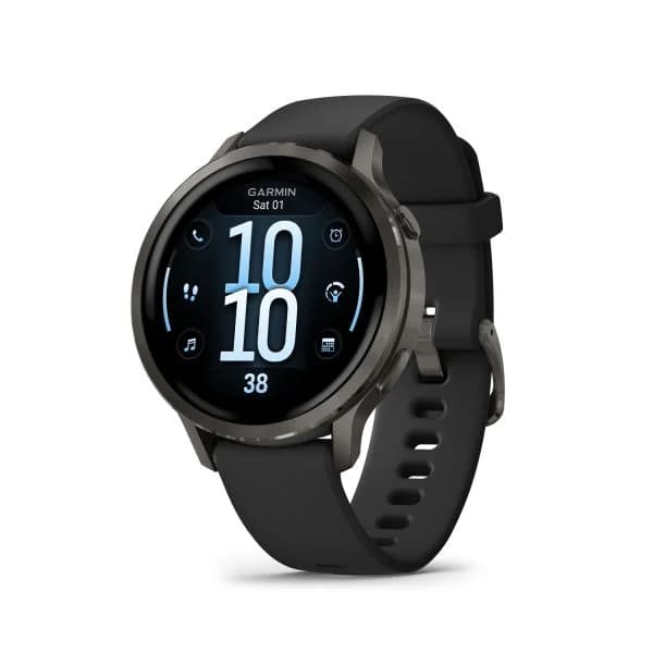 Garmin Montre Garmin Venu 4 - 41 mm Gray bracelet Silicone Noir