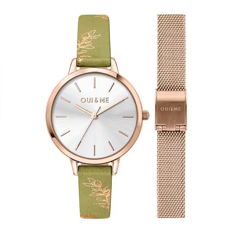 Oui & Me Coffret Oui&Me Montre Femme OUI&ME en Cuir Vert