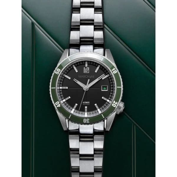 March LA.B Montre March LA.B Bonzer Automatique Cadran Mars Acier Brossé 3 Maillons
