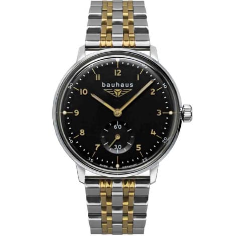 Bauhaus Montre Bauhaus Dessau Ladies Quartz Cadran Noir Bracelet Acier et PVD Doré - 2037M2