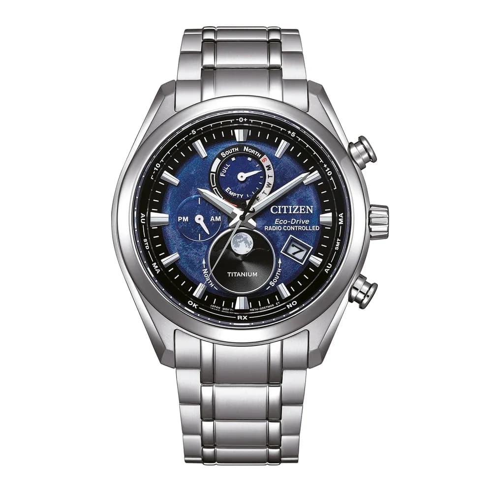 Citizen Montre quartz solaire Homme Radio controlee Bleu