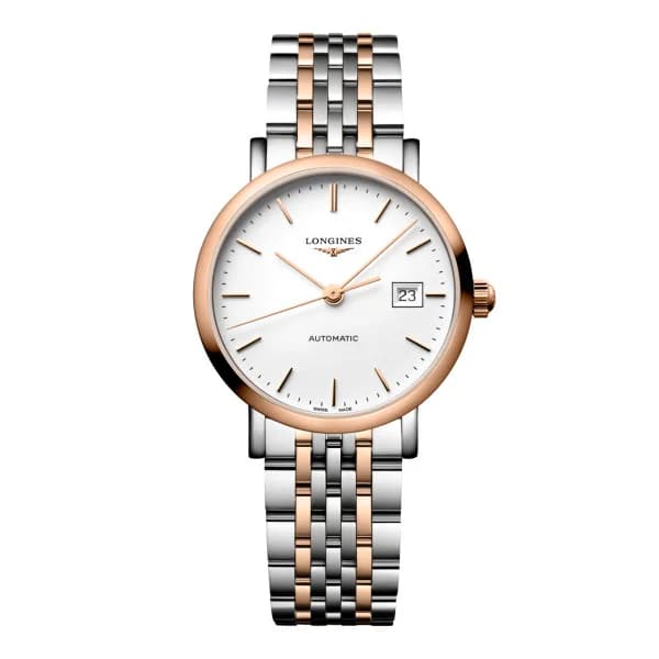 Longines Montre Longines elegant collection 29 mm Automatique Cadran Blanc mat Bracelet acier