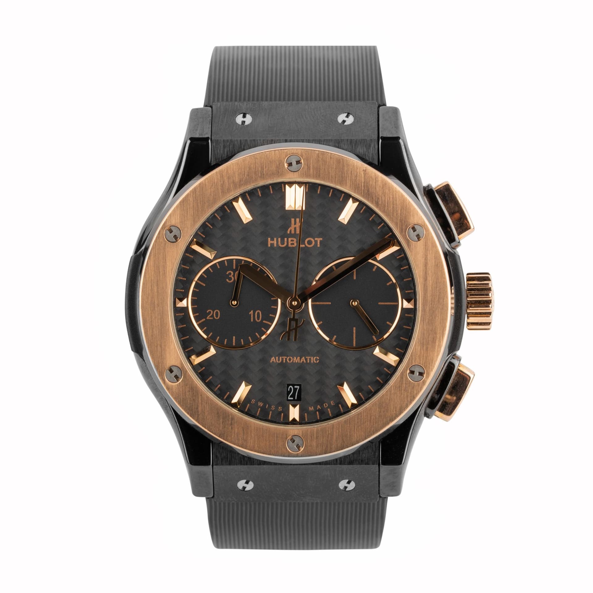 Hublot Montre Hublot Classic Fusion Chronograph Ceramic King Gold automatique 45 mm Full Set 2018