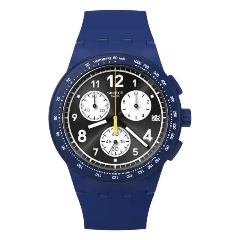 Swatch Nothing Basic About Blue — cadran bleu