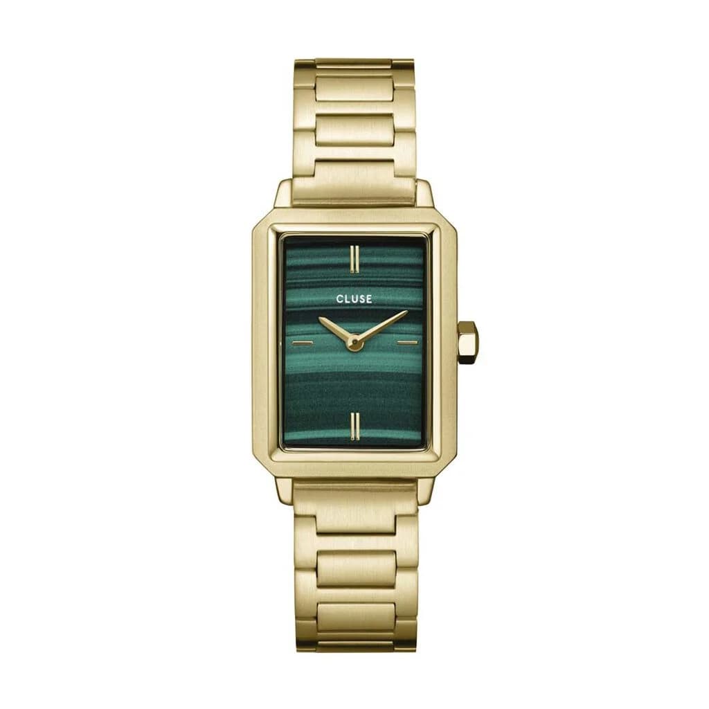 Cluse Fluette Watch Steel, Green, Gold Colour