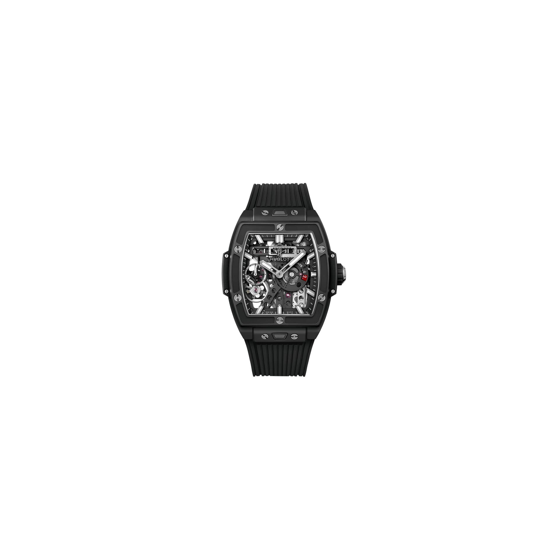 Hublot Montre Hublot Spirit of Big Bang Meca-10 Black Magic bracelet caoutchouc noir 45 mm