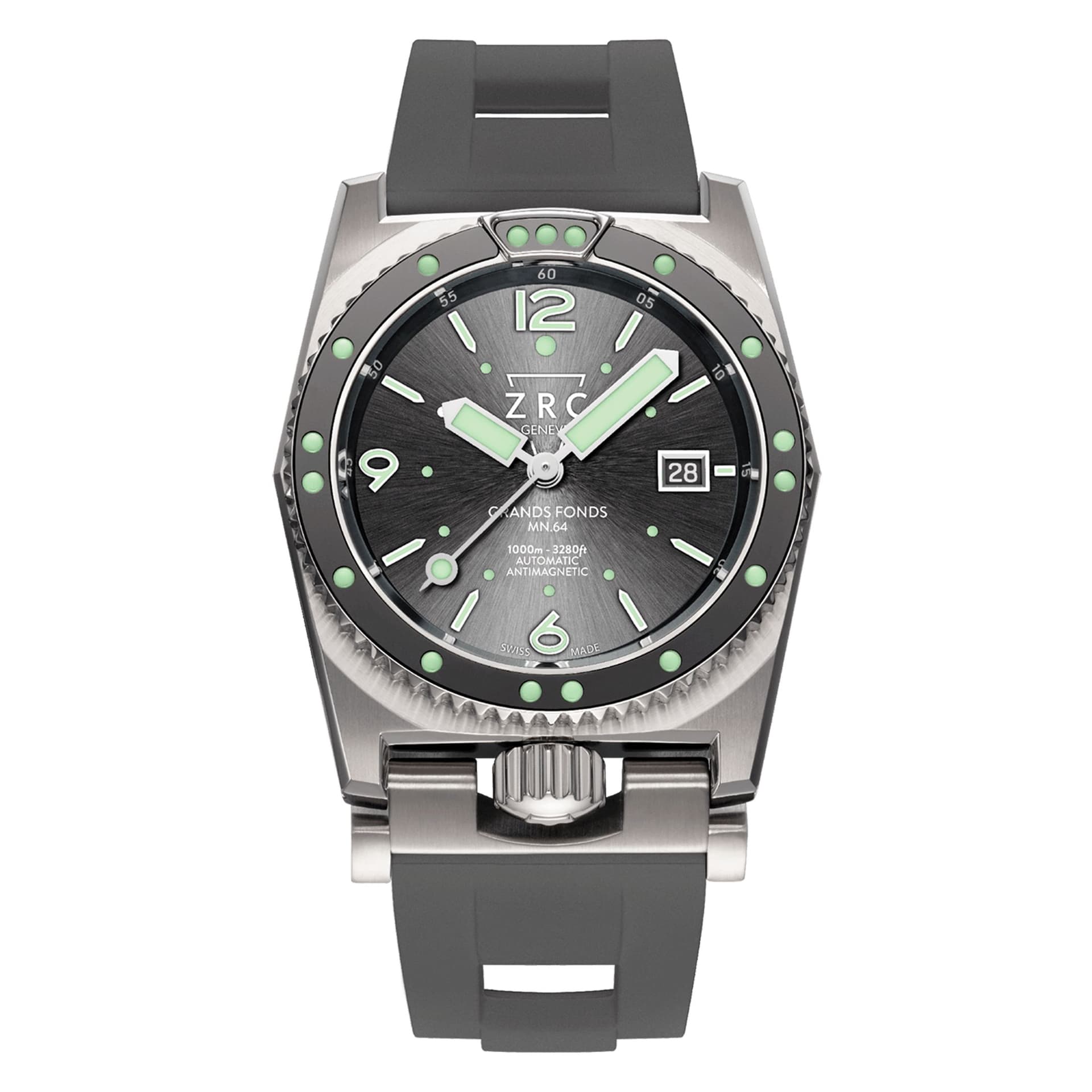 ZRC Montre ZRC Grands Fonds MN64 - Ruthenium - 41.5 mm - GF42103