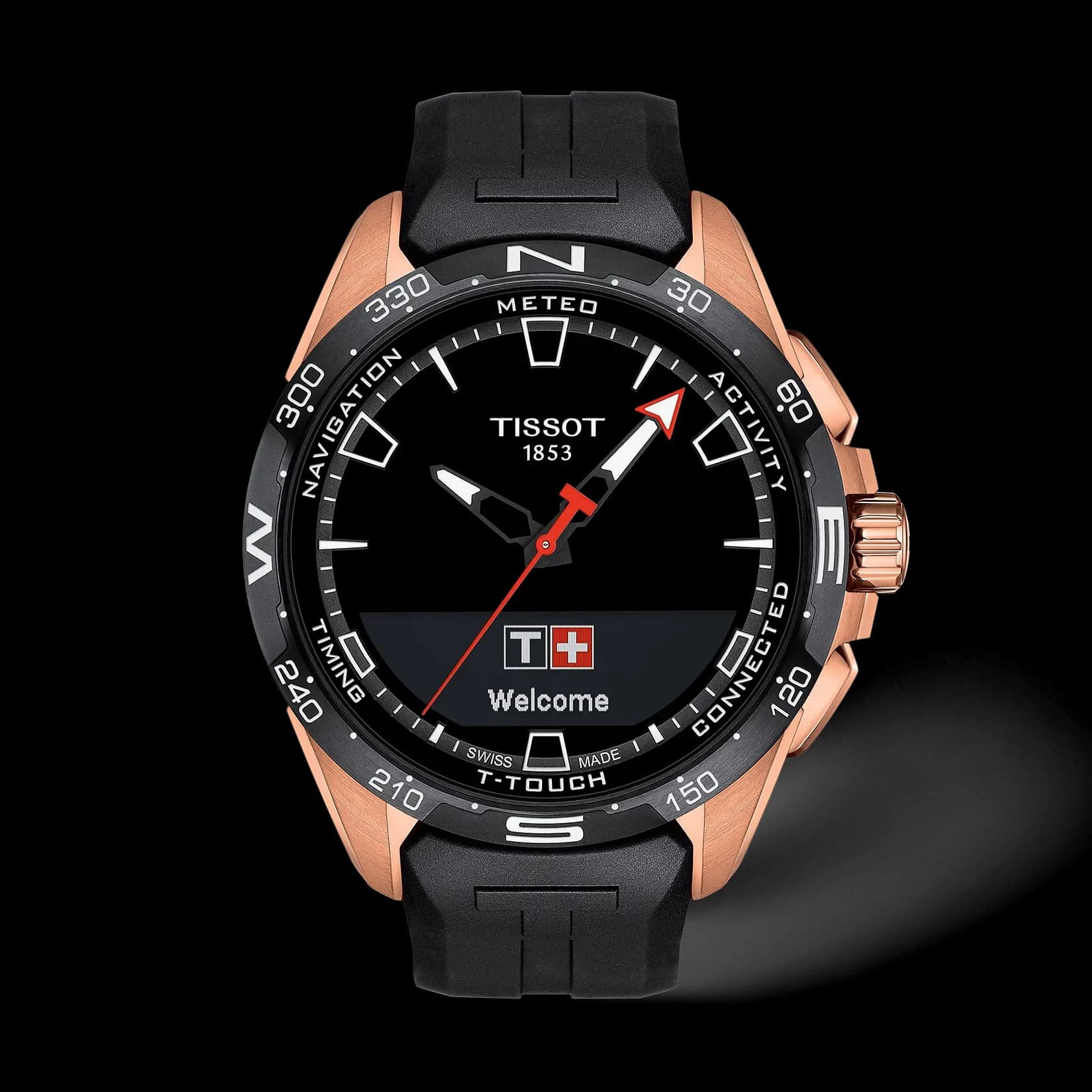 Tissot T-Touch Connect Solar — bracelet caoutchouc noir