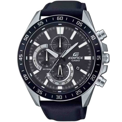 Casio Edifice Montre Casio Edifice - Chronographe Standard - Noir Cuir - EFV-620L-1AV